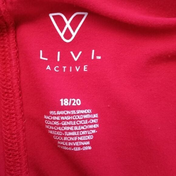Livi Active Red Long Sleeve Top. EUC - Picture 3 of 3